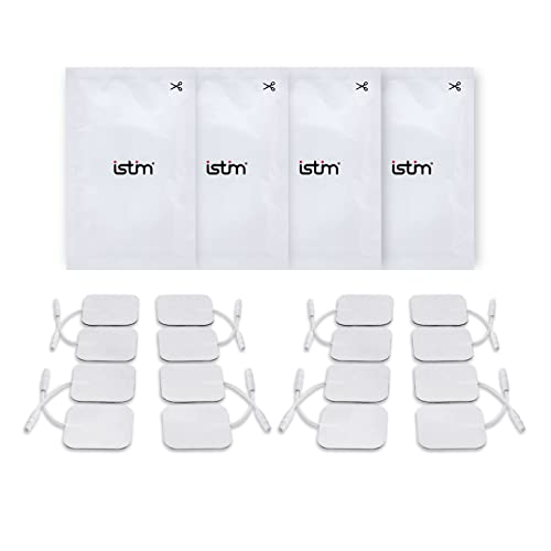 iSTIM Super Soft 2"x2" TENS Unit Electrodes for TENS Massage EMS - 100% Japanese Gel (2"x2"-16 Pieces)