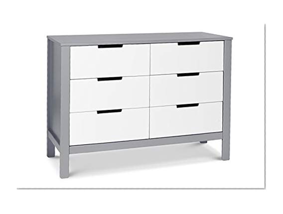 Book Cover Carter's by Davinci Colby 6 Drawer Dresser, Gray and White