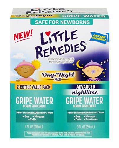 Book Cover Little Remedies Gripe Water Pack; Day, 4 fl oz & Nighttime, 3 fl oz, Safe for Newborns, 2 Pack