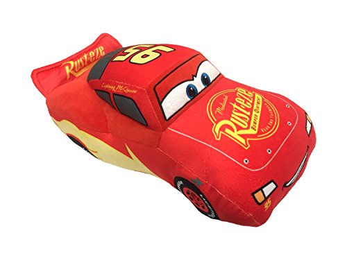 Disney Pixar Cars 3 Plush Stuffed Lightning Mcqueen Red Pillow Buddy - Kids Super Soft Polyester Microfiber, 17 inch (Official Disney Pixar Product)