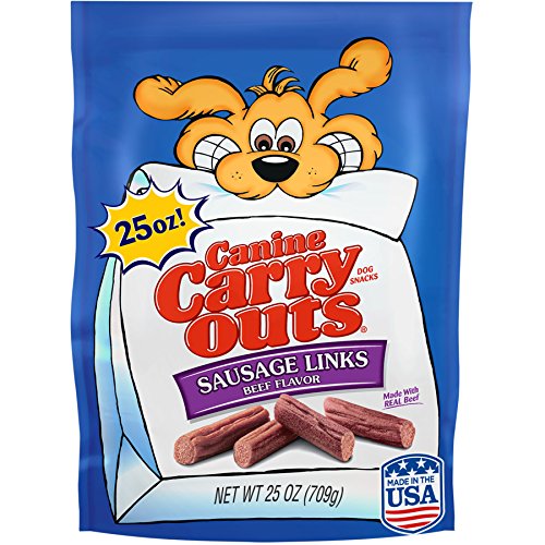 Book Cover Canine Carry Outs Sausage Links Beef Flavor Dog Snacks, 25 Oz