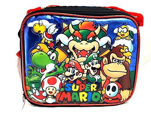 Book Cover Super Mario 3D Bros Insulated Lunch Box Bag Licensed Nintendo Luigi New Authentic