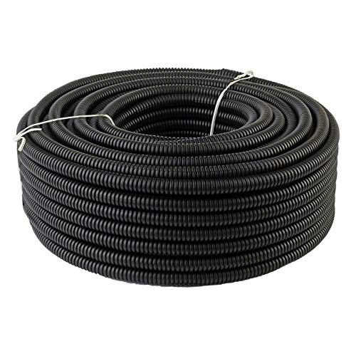 100 Ft 1/4" 6mm Split Wire Loom Conduit Polyethylene Tubing Black Color Sleeve Tube