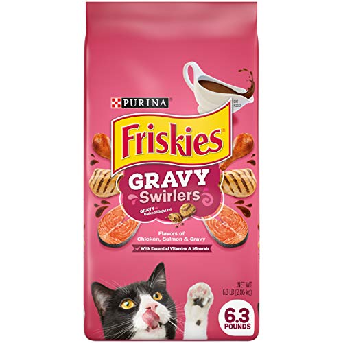 Purina Friskies Dry Cat Food, Gravy Swirlers - 6.3 lb. Bag