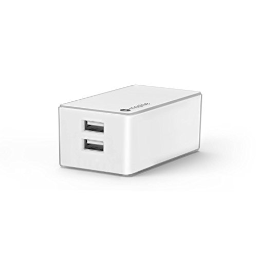 mophie Dual Port High Power (4.2 Amp) Wall Travel Charger for mophie Juice Pack Battery Case, Powerstation, Tablets & All USB Powered Devices - White (Renewed)