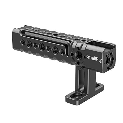 SMALLRIG Top Handle Grip with Locating Point for Arri, Adjustable Camera Handle with Mounting Points, Shoe Mount for Video Camera Cages, LED Lights Microphones- 1984