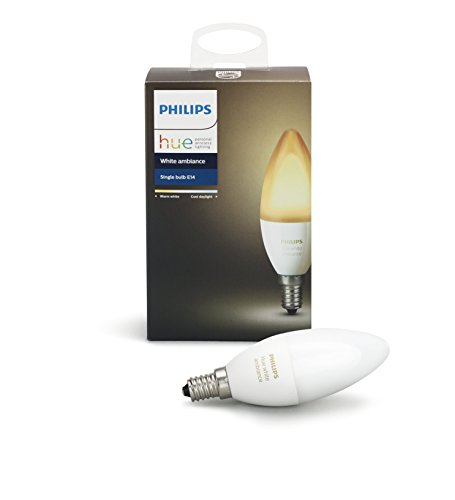 Book Cover Philips Hue White Ambiance Decorative Candle 40W Dimmable LED Smart Bulb (Hue Hub Required, Works with Alexa, Homekit & Google Assistant), Old Version