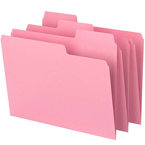 Book Cover Smead SuperTab File Folder, Oversized 1/3-Cut Tab, Letter Size, Dark Pink, 12 per Pack (11819)
