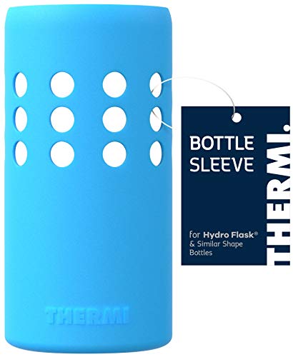Book Cover Thermi Protective Silicone Sleeve for Hydro Flask Water Bottles (18oz, 21oz, 32oz, 40oz, 64oz) (Frost Blue, 32oz)