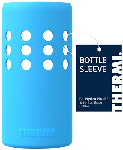 Thermi Protective Silicone Sleeve for Hydro Flask Water Bottles (18oz, 21oz, 32oz, 40oz, 64oz) (Frost Blue, 32oz)