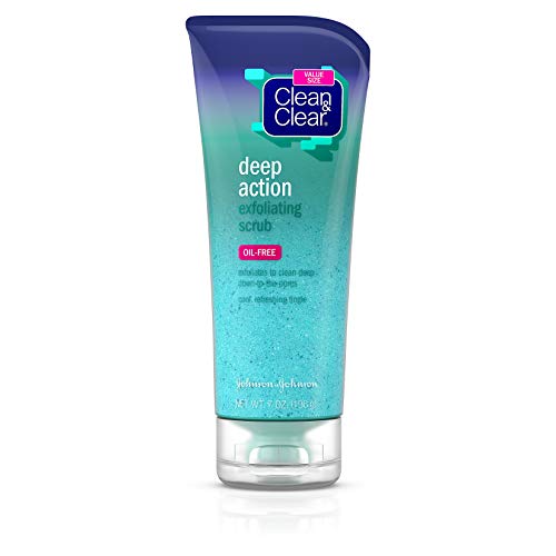 Book Cover Clean & Clear Oil-Free Deep Action Exfoliating Facial Scrub, Cooling Face Wash for Deep Pore Cleansing, 7 oz