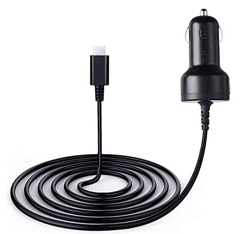 Book Cover AmazonBasics Car DC Charger for Nintendo Switch - 6 Foot Cable, Black