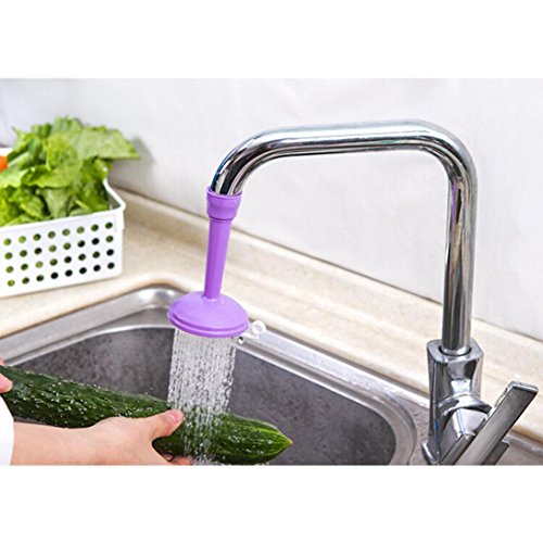 Transer Kitchen Bath Shower Faucet Splash SPA Filter Tap Device Head Nozzle Water Saving (Purple)