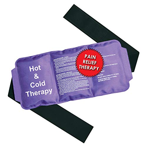 Hot and Cold Therapy Reusable Gel Ice Pack Ideal for Women and Children for Injuries and Pain Relief with Adjustable Elastic Strap.