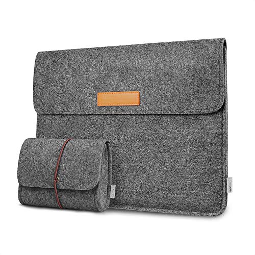 Book Cover Inateck 12.3-13 Inch Laptop Sleeve Case Compatible 2018 MacBook Air, MacBook Pro 13'' 2019/2018/2017/2016 (A1989/A1706/A1708)/Microsoft Surface Pro X/7/6/5/4/3 - Dark Gray
