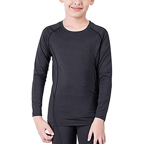 Book Cover LANBAOSI Boys&Girls Long Sleeve Compression Soccer Practice T-Shirt