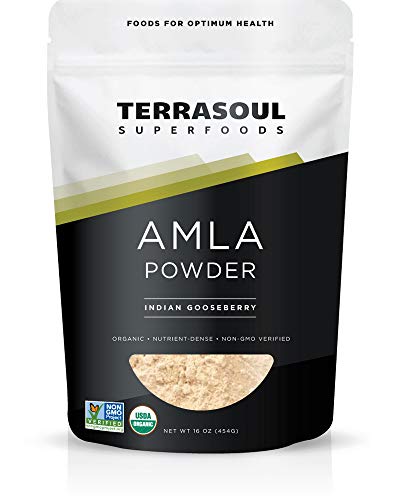 Terrasoul Superfoods Organic Amla Berry Powder (Amalaki), 16 Oz - Rich in Antioxidant Vitamin C | Supports Immunity