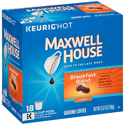 Book Cover Maxwell House Breakfast Blend Keurig K Cup Coffee Pods (72 Count, 4 Boxes of 18)