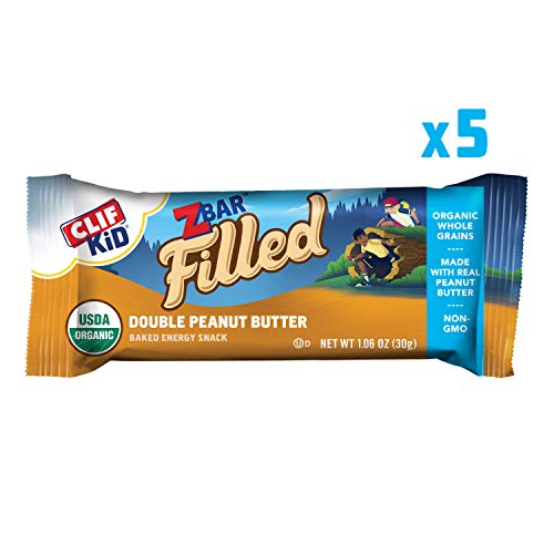 Book Cover CLIF KID ZBAR FILLED - Organic Energy Bar - Double Peanut Butter - (1.06 Ounce Snack Bar, 5 Count) (Packaging May Vary)