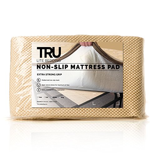 TRU Lite Bedding Extra Strong Non-Slip Mattress Grip Pad - Heavy Duty Rug Grip - Secures Carpets and Furniture - Easy, Simple Fit - King Size - Rug Gripper for 6' x 7' Rug
