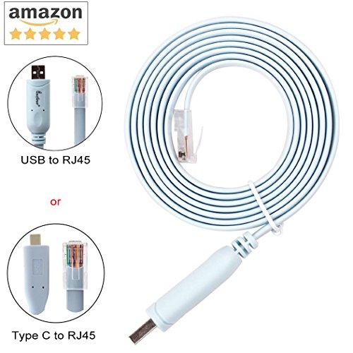 Asunflower 12 Ft FTDI USB to RJ45 Router Console Cable - RS232