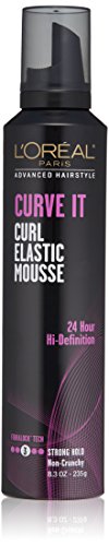 L'OrÃ©al Paris Advanced Hairstyle CURVE IT Curl Elastic Mousse, 8.3 oz.