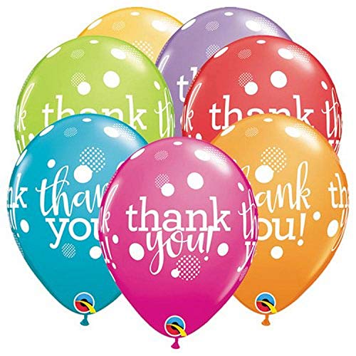 Qualatex 11" Thank Upon DOTS LTX, quot, Multicolor