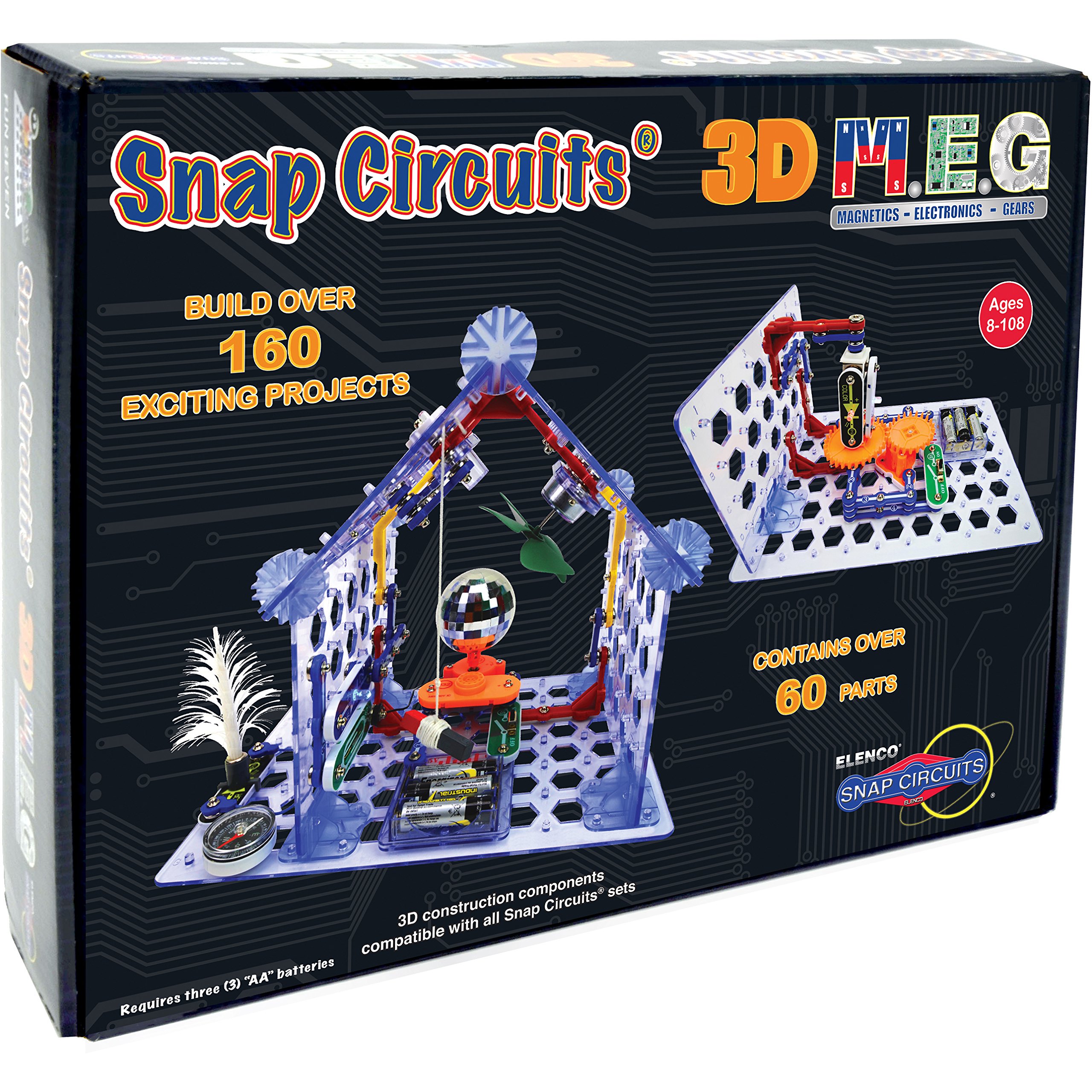 Book Cover Snap Circuits - 3D M.E.G. Electronics Discovery Kit