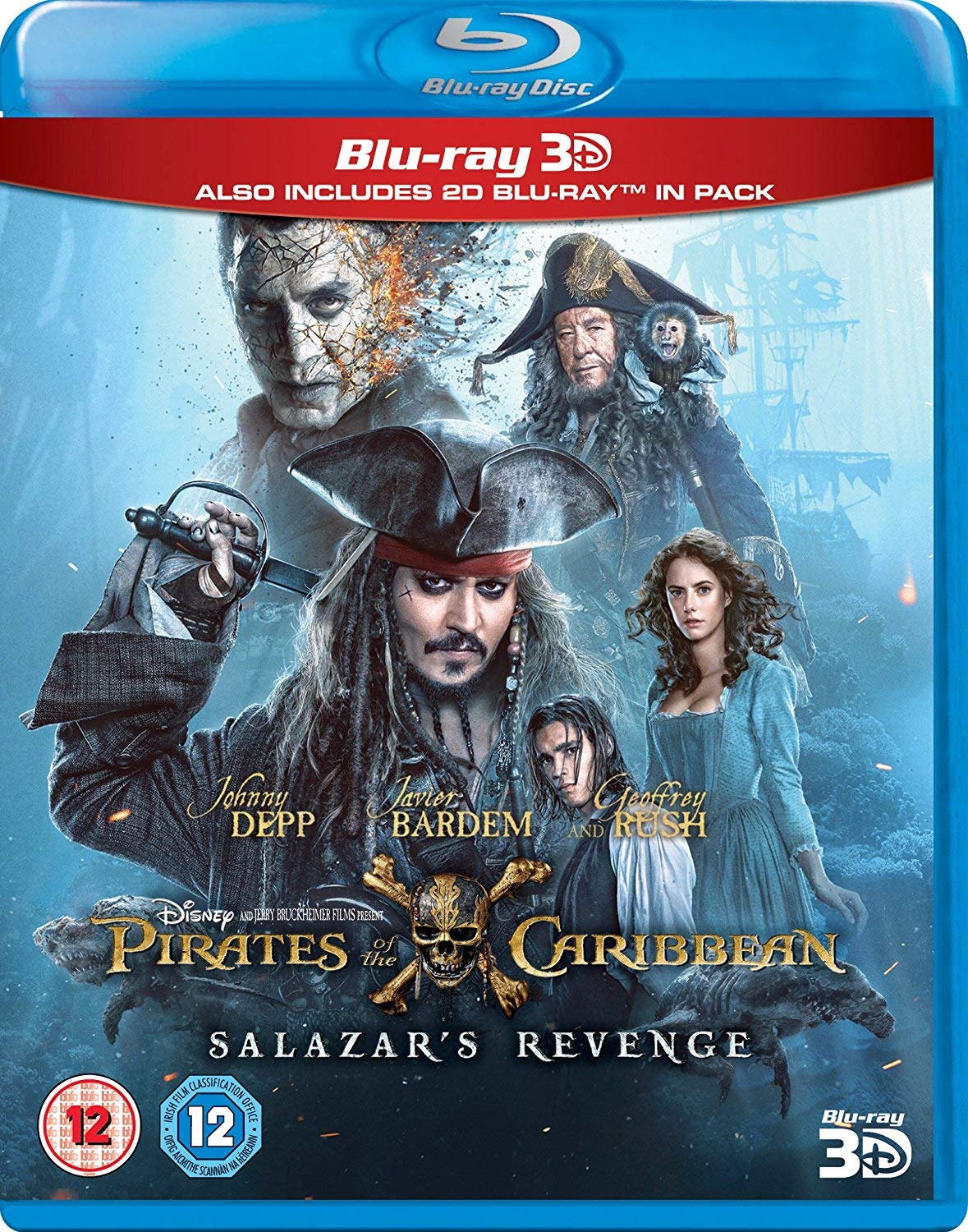 Book Cover Pirates of the Caribbean: Salazar's Revenge (3D + 2D) [Blu-ray] [2017] [Region Free]