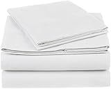 Pinzon 300 Thread Count Organic Cotton Bed Sheet Set - Twin, White