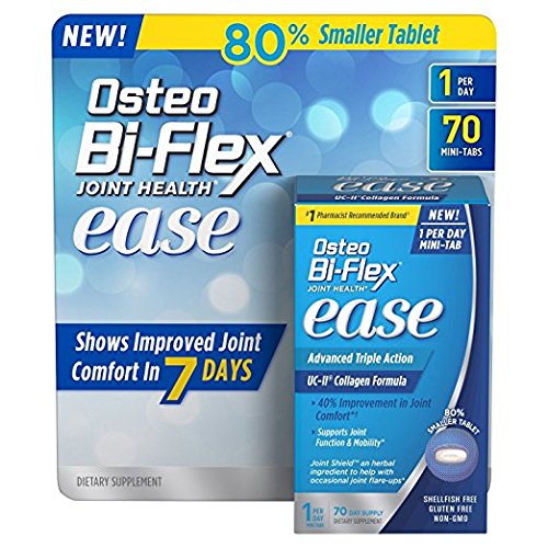 Osteo Bi-Flex Joint Health Ease kor4d 70 Mini Tabs 1 a day Advanced Triple Action UC-II Collagen Formula