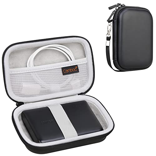 Canboc Hard Case for Anker PowerCore 13000 Portable Charger - Compact 13000mAh 2-Port Ultra Portable Phone Charger Power Bank, Mesh Pocket fits USB Cable, Black (Case Only)