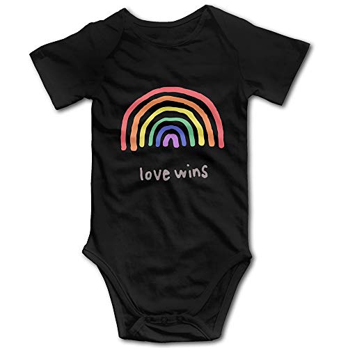 Book Cover LGBTQA PRIDE Love Wins Infant Short Sleeve Bodysuits Jumpsuit