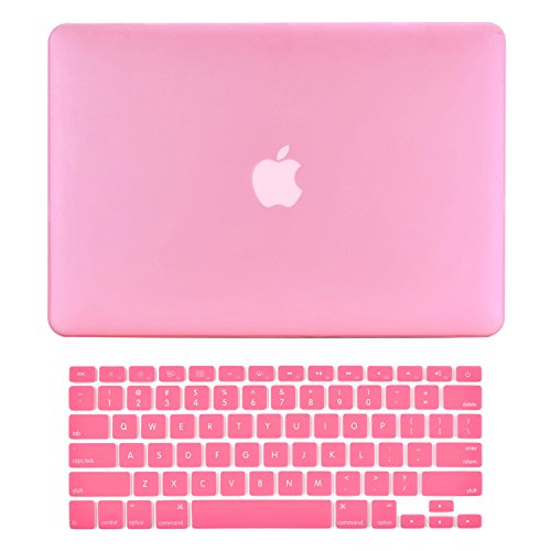 TOP CASE - 2 in 1 Signature Bundle Rubberized Hard Case and Keyboard Cover Compatible Old Generation MacBook Pro 13-Inch (13" Diagonally) with CD-ROM/DVD Drive A1278 - Serenity Blue