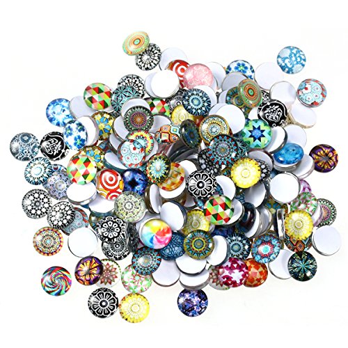 Book Cover ROSENICE Mosaic Tiles 12mm Mixed Round for Crafts Glass Mosaic Supplies 200pcs