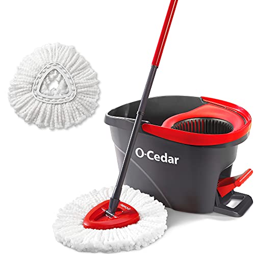 Book Cover O-Cedar Easywring Microfiber Spin Mop & Bucket Floor Cleaning System with 1 Extra Refill