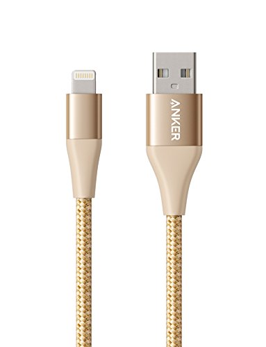 Book Cover Anker Powerline+ II Lightning Cable (3ft), MFi Certified for Flawless Compatibility with iPhone Xs/XS Max/XR/X / 8/8 Plus / 7/7 Plus / 6/6 Plus / 5 / 5S and More(Gold)
