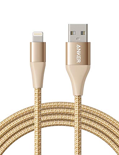 Anker Powerline+ II Lightning Cable (6ft), MFi Certified for Flawless Compatibility with iPhone X/8/8 Plus/7/7 Plus/6/6 Plus/5/5S and More(Gold)
