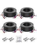 ZOSI 4 Pack 100FT 30M HD CCTV Video Power Wire BNC RCA Cord Cable for Security Camera DVR System