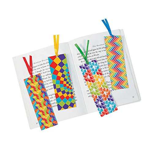 Laminated Optical Illusion Bookmarks - 48 Pieces - Educational and Learning Activities for Kids