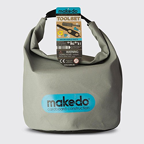 Book Cover Makedo Cardboard Construction Toolset, Includes 360 Reusable Tools. Perfect for Whole-Classroom STEM STEAM Learning for Kids Age 4+