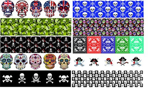 Book Cover Guitar Pick Punch Refill Sheets - Skull Edition - Set of 20 - Make Custom Picks With Any Guitar Pick Puncher