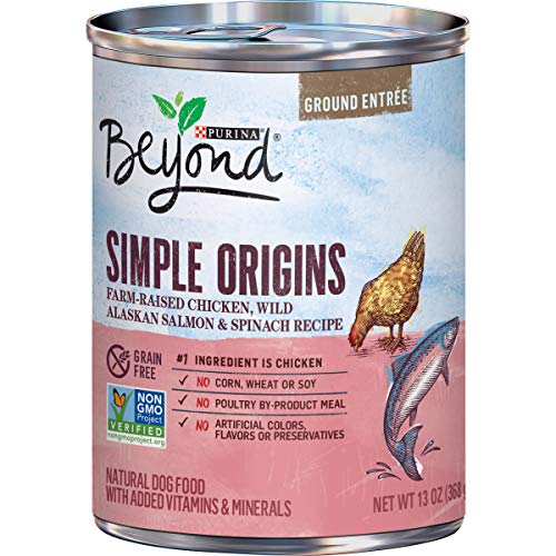 Purina Beyond Grain Free, Natural Pate Wet Dog Food, Simple Origins Chicken & Salmon Recipe - (12) 13 oz. Cans