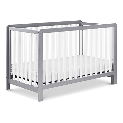 Book Cover Carter's by DaVinci Colby 4-in-1 Low-Profile Convertible Crib in Grey and White, Greenguard Gold Certified