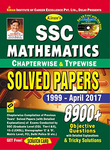 SSC Mathematics Chapterwise & Typewise Solved Papers 1999 - April 2017 - 1905
