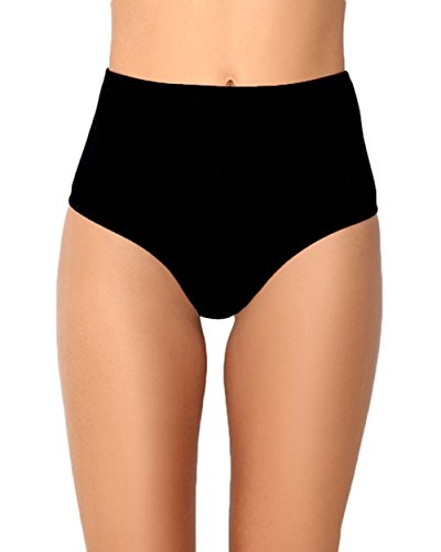 iHeartRaves Black High Waisted Rave Booty Shorts (Black, Medium/Large)