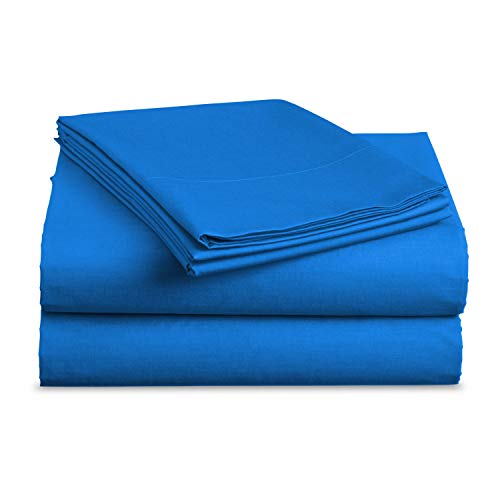 Book Cover Luxe Bedding Sets - Queen Sheets 4 Piece, Flat Bed Sheets, Deep Pocket Fitted Sheet, Pillow Cases, Queen Sheet Set - Blue
