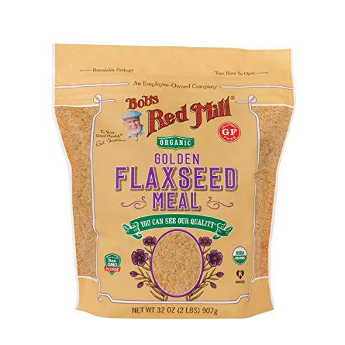 Book Cover Bob's Red Mill Resealable Organic Golden Flaxseed Meal, 32 Oz (4 Pack)