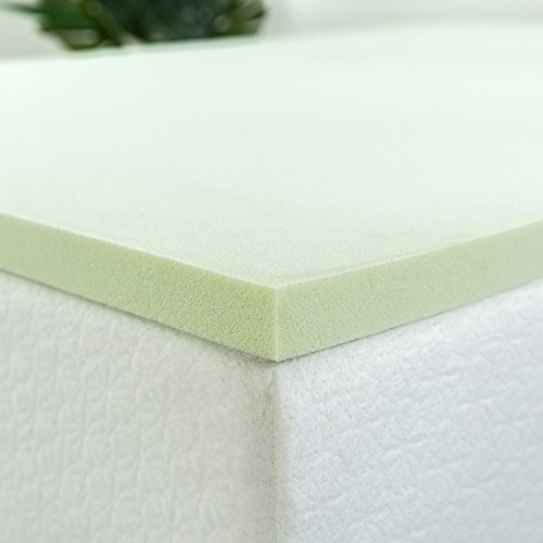 Book Cover ZINUS 1.5 Inch Green Tea Memory Foam Mattress Topper / Pressure-Relieving Layers / CertiPUR-US Certified, Twin
