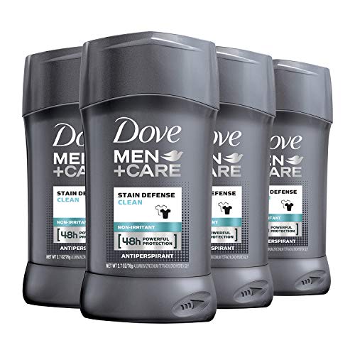 Dove MEN+CARE Antiperspirant Deodorant 48-hour anti-stain Protection Invisible Deodorant For Men, 2.7 Ounce (Pack of 4)